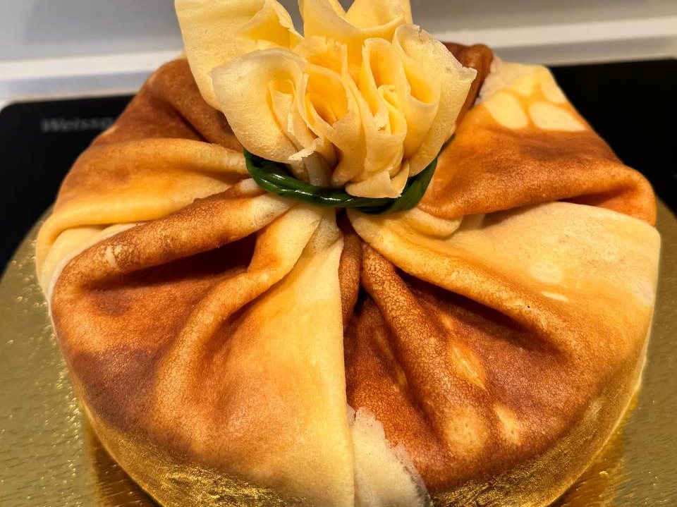 Блинный торт Курица-Грибы